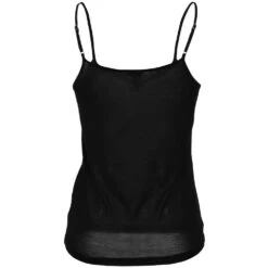 PURE SILK TRØYE MED TYNN STROPP OG BLONDER - SVART -Undertoy Salgsbutikk 1789163 camisole silketroye med blonder