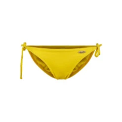 TREKANT BIKINI TRUSE MED KNYTING - GUL