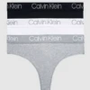 Calvin Klein 3 PK HIGWAIST STRING - GRÅ, HVIT OG SVART -Undertoy Salgsbutikk 1848916 3 pk higwaist thong