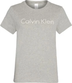Calvin Klein T-SKJORTE MED LOGO - GRÅ