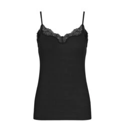 Triumph THERMAL CAMISOLE SINGLET - SVART -Undertoy Salgsbutikk 2280026 triumph blondetopp sort