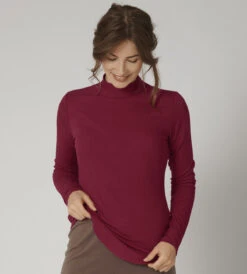 Triumph HØYHALSET PYJAMAS TOPP - RØD