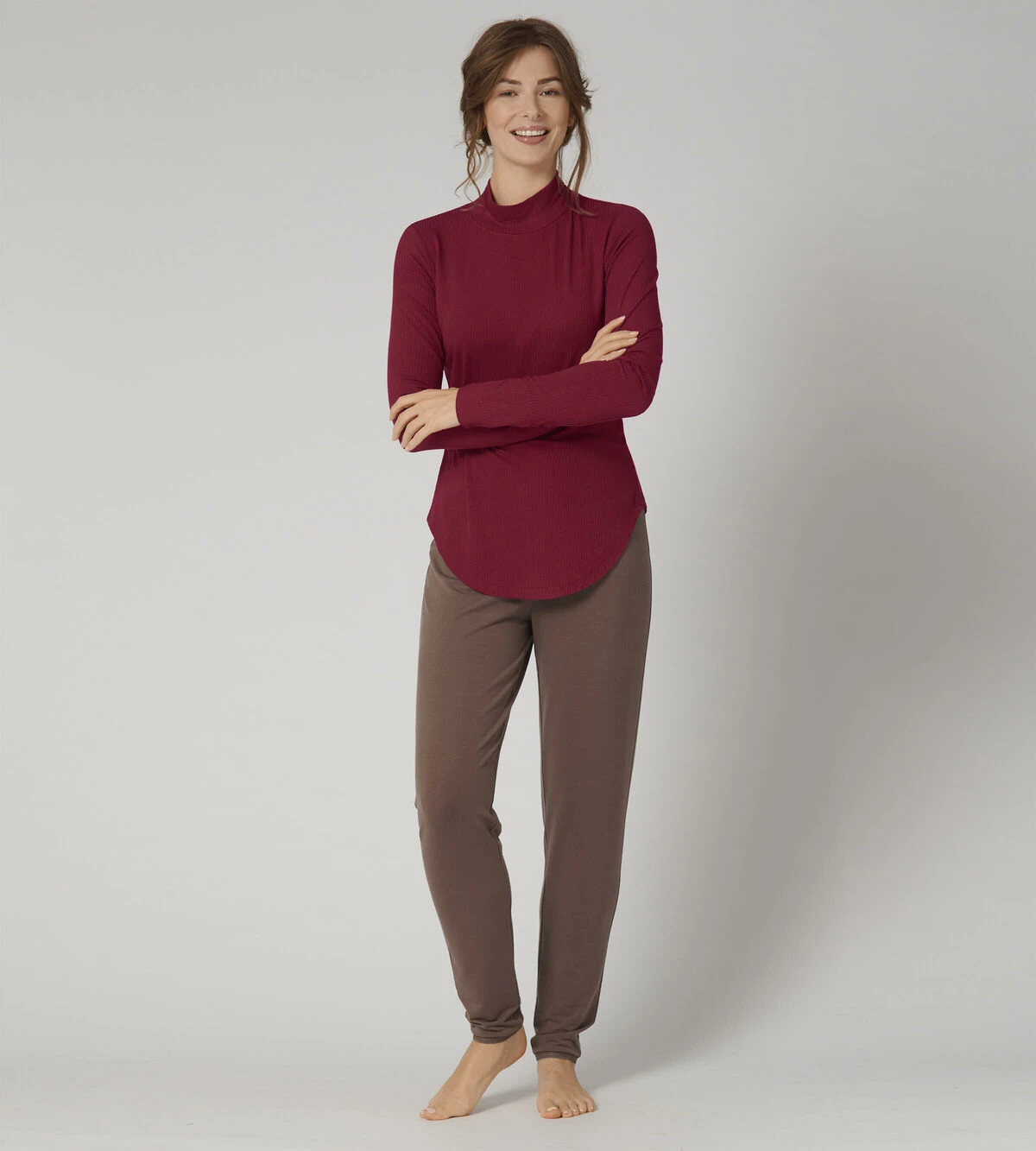 Triumph HØYHALSET PYJAMAS TOPP - RØD 5 Triumph HØYHALSET PYJAMAS TOPP - RØD - Bilde 3