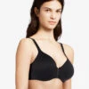 Chantelle CHIC ESSENTIALS VATTERT T-SKJORTE BH MED SPILER - SVART -Undertoy Salgsbutikk 3058238 chich essentials vattert t skjorte bh mspiler svart