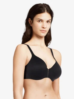 Chantelle CHIC ESSENTIALS VATTERT T-SKJORTE BH MED SPILER - SVART