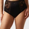 Chantelle TRUE LACE MAXI TRUSE - SVART -Undertoy Salgsbutikk 3839845 true lace high waisted brief