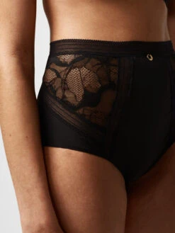 Chantelle TRUE LACE MAXI TRUSE - SVART -Undertoy Salgsbutikk 3839847 true lace high waisted brief