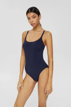 ESPRIT BADEDRAKT UTEN VATTERING OG MED SPILER- BLÅ