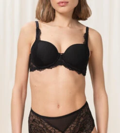 Triumph PEONY FLORALE WP BH MED VATTERING - SVART