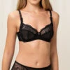 Triumph PEONY FLORALE BH UTEN VATTERING - SVART -Undertoy Salgsbutikk 3944967 peony florale bh uten vattering svart