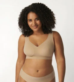 Sloggi ZERO FEEL BRALETTE MED VATTERING, UTEN SPILE - COGNAC