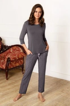 BAMBUS PYJAMAS - GRÅ