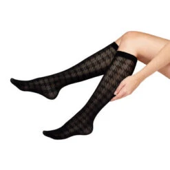 Vogue KNESTRØMPER 70 DEN MØNSTRET - SVART