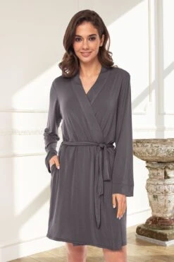 BAMBUS MORGENKÅPE - GRÅ