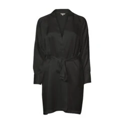 SILKE MORGENKÅPE KIMONO - SVART -Undertoy Salgsbutikk 4747641 silke morgenkape kimono svart