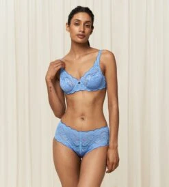 Triumph AMOURETTE W BLONDE BH - BLÅ -Undertoy Salgsbutikk 4972425 amourette w blonde bh bla