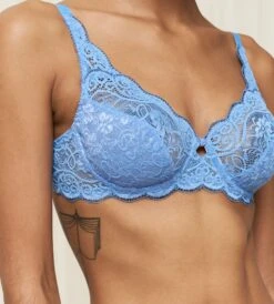 Triumph AMOURETTE W BLONDE BH - BLÅ -Undertoy Salgsbutikk 4972428 amourette w blonde bh bla