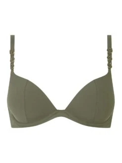 Chantelle EMBLEM BIKINI OVERDEL MED VATTERING OG SPILE - OLIVEN -Undertoy Salgsbutikk 5062281 emblem bikini overdel med vattering og spile oliven