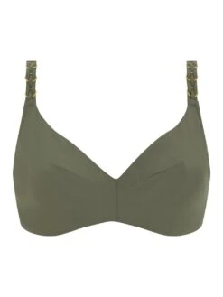 Chantelle EMBLEM BIKINI OVERDEL MED SPILE UTEN VATTERING - OLIVEN 9 Chantelle EMBLEM BIKINI OVERDEL MED SPILE UTEN VATTERING - OLIVEN -Undertoy Salgsbutikk 5062300 emblem bikini overdel med spile oliven