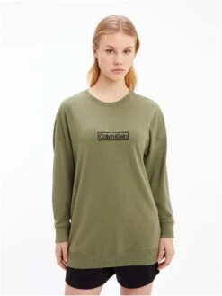 Calvin Klein CREWNECK GENSER - GRØNN