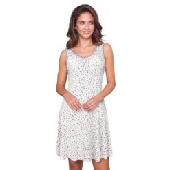 BAMBUS NATTKJOLE KORT ARM - MØNSTRET -Undertoy Salgsbutikk 5401138 nattkjole kort arm monstret