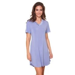 BAMBUS NATTKJOLE KORT ARM - BLÅ -Undertoy Salgsbutikk 5401186 nattkjole kort arm bla