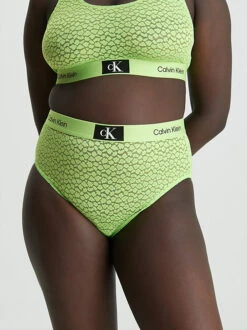 Calvin Klein ANIMAL LACE MAXI TRUSE - GRØNN -Undertoy Salgsbutikk 5547804 calvin klein lace high waisted bikini briefs ck96 fabulous green