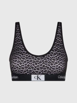 Calvin Klein ANIMAL LACE BRALETTE - SVART -Undertoy Salgsbutikk 5589656 animal lace bralette svart