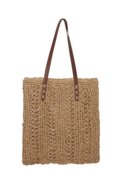 ICHI STRANDVESKE - BRUN -Undertoy Salgsbutikk 5648352 ichi bag doeskin