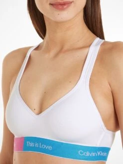 Calvin Klein BRALETTE LIFT PRIDE - HVIT